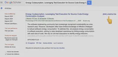 Google Scholar example - article available